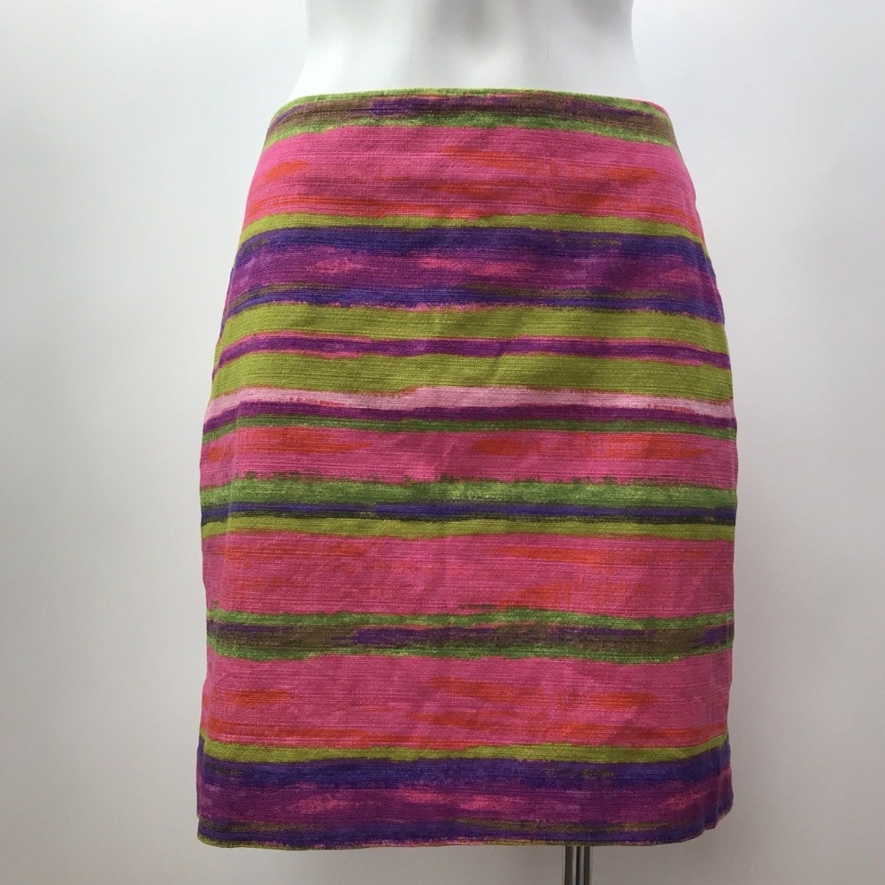BEAUTIFUL Multi Coloe Petite Ann Taylor Size 2P Knee Length SKIRT N